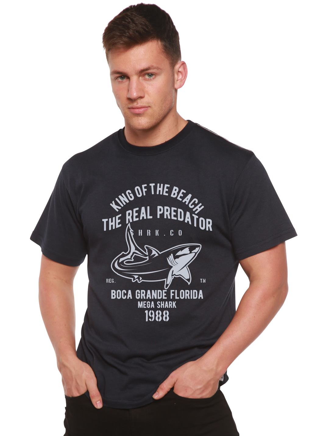 Shark Real Spun Bamboo® Men's Bamboo Viscose/Organic Cotton Short Sleeve Graphic T-Shirt