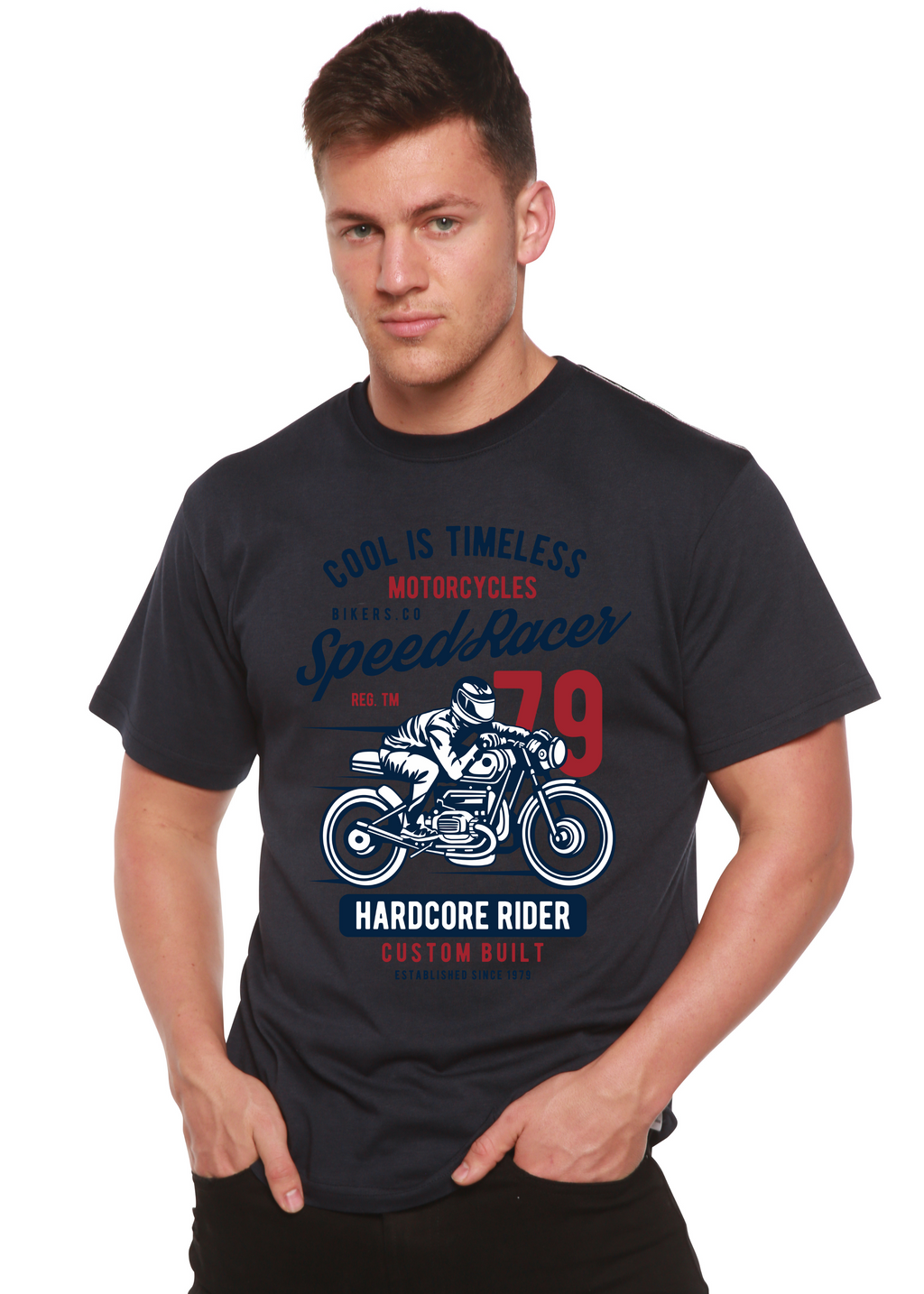 Speed Racer Spun Bamboo® Men's Bamboo Viscose/Organic Cotton Short Sleeve Graphic T-Shirt