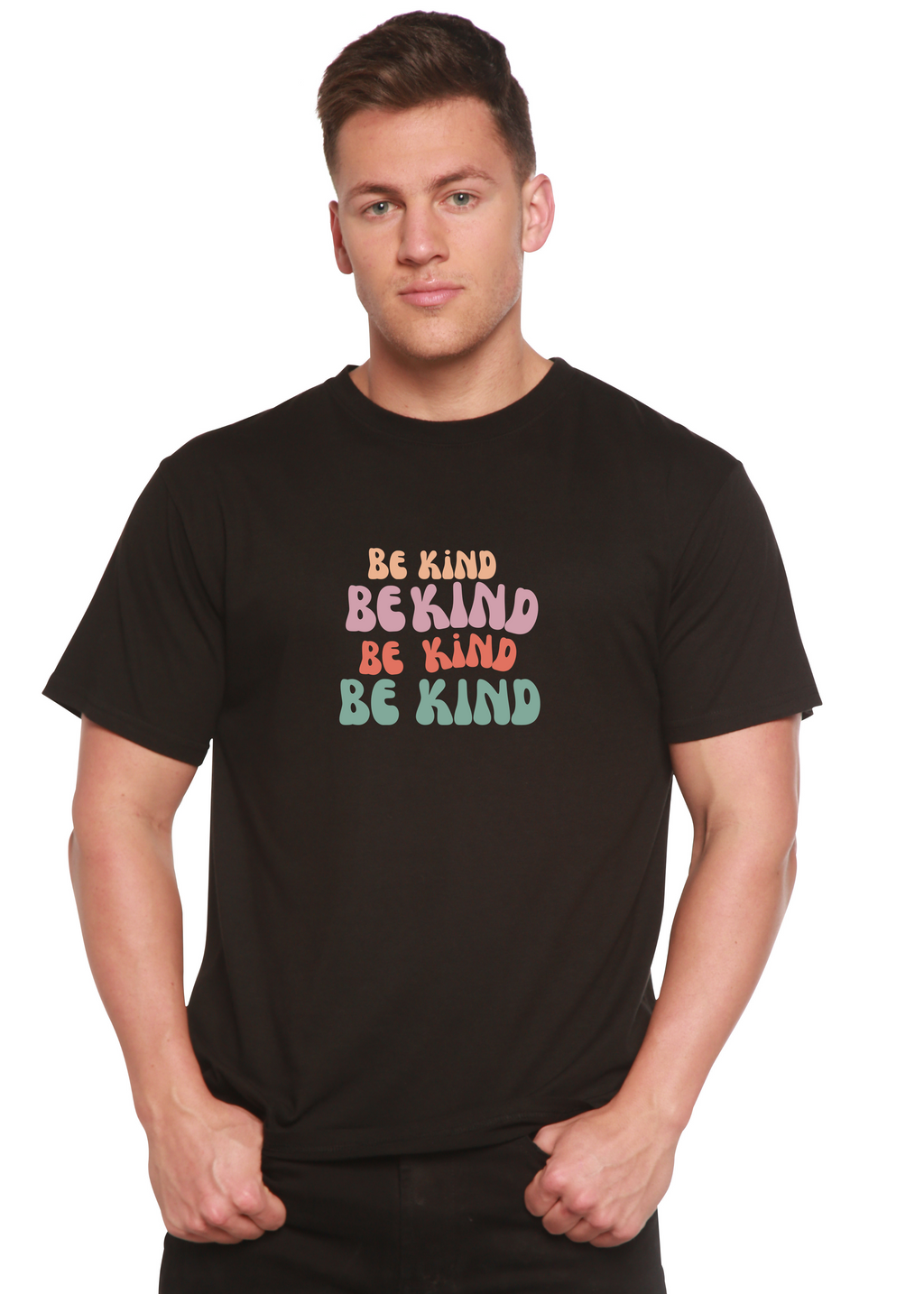 Be Kind Men's Bamboo Viscose/Organic Cotton Short Sleeve Graphic T-Shirt