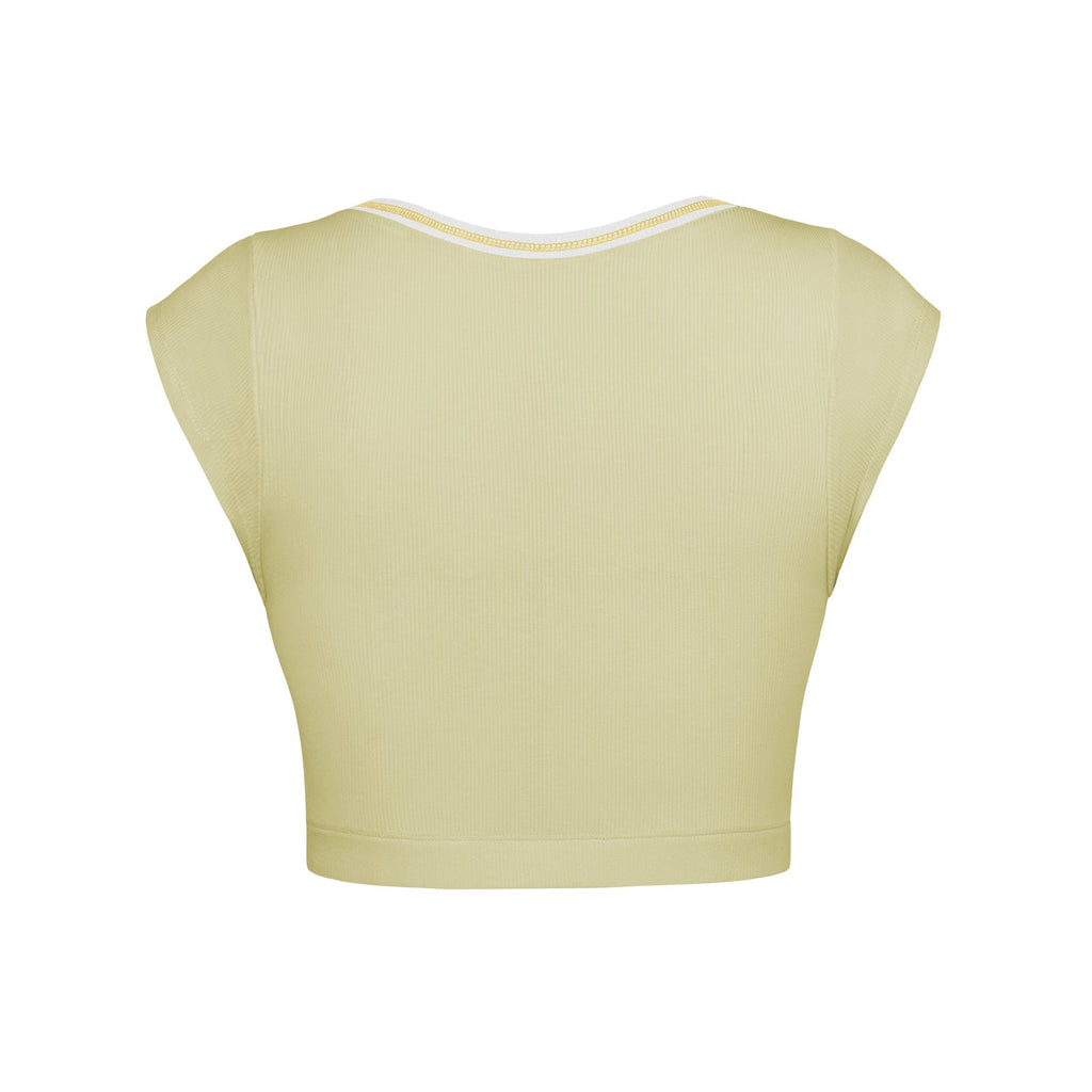 Slim Fit Ultra Short Sexy Spicy Girls Top Knitted Thread T-shirt