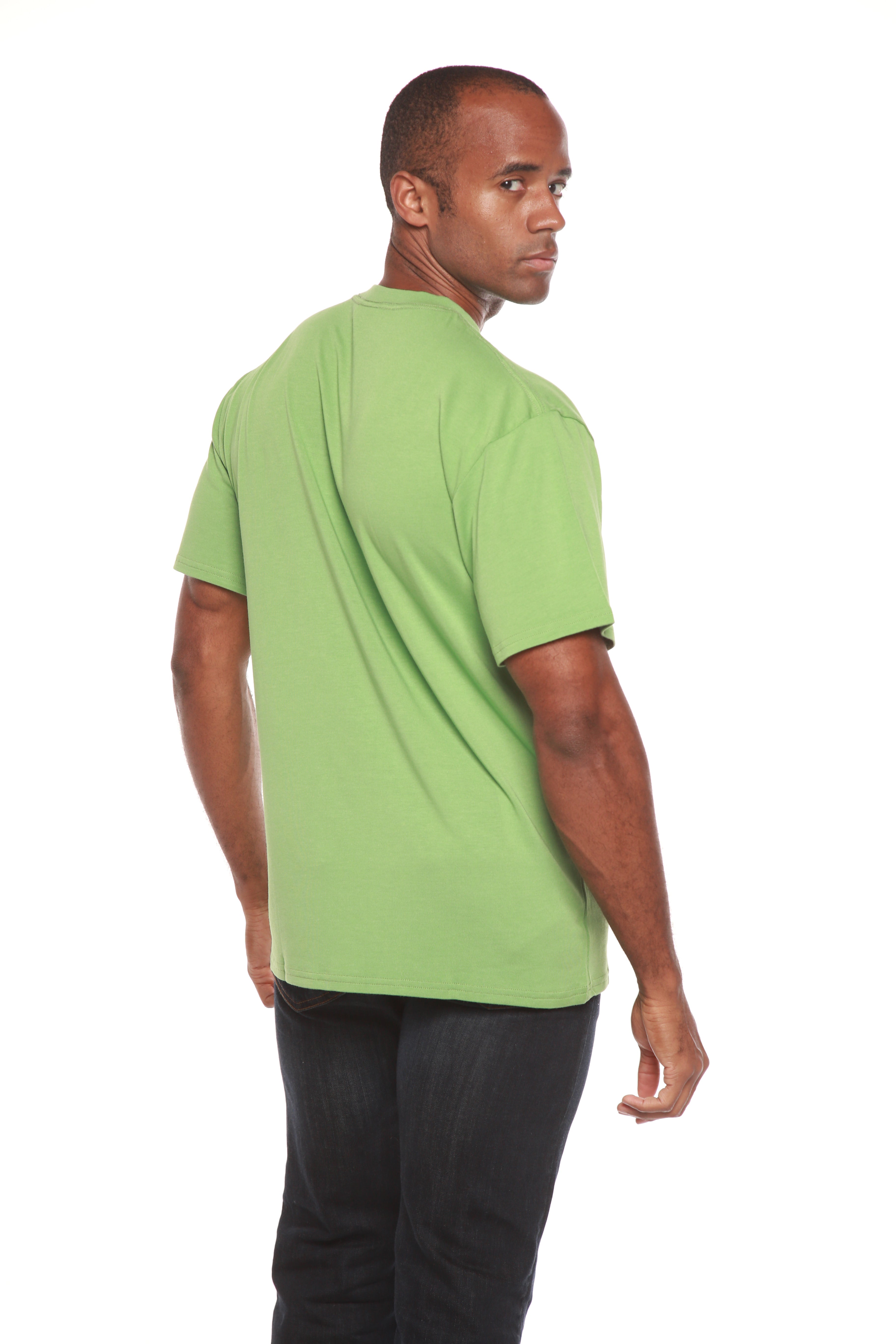 Custom Printed Men's Bamboo Viscose/Organic Cotton Short Sleeve T-Shirt