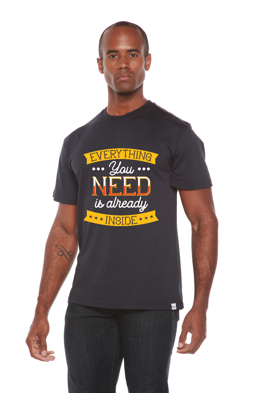 Everything you need Men's Bamboo Viscose/Organic Cotton Short Sleeve Graphic T-Shirt