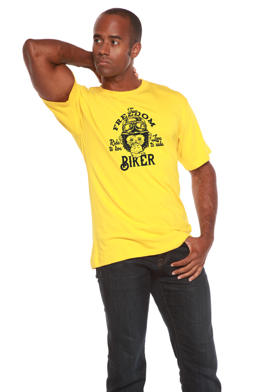 Freedom Biker Men's Bamboo Viscose/Organic Cotton Short Sleeve Graphic T-Shirt