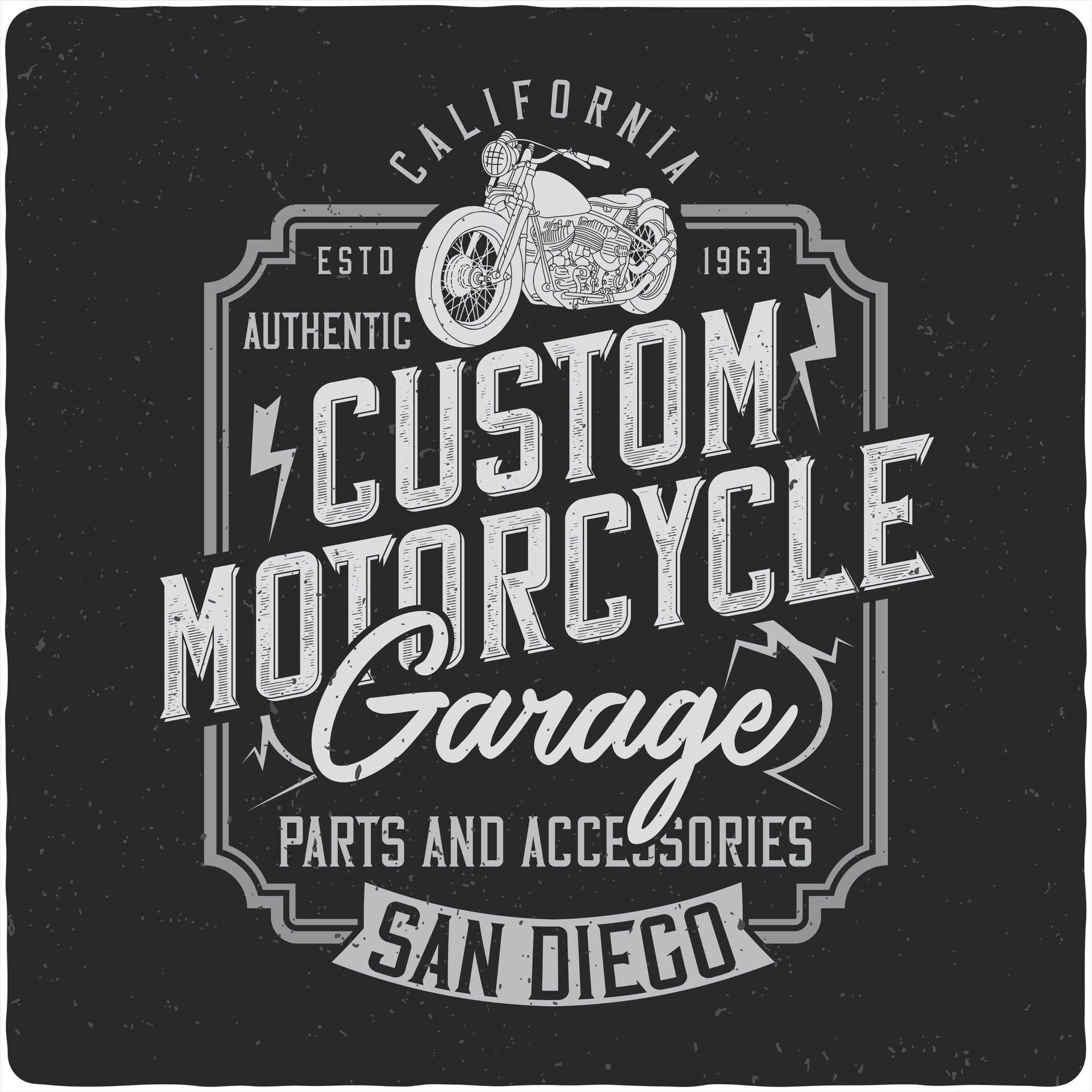 Mototrcycle Garage Men's Bamboo Viscose/Organic Cotton Short Sleeve Graphic T-Shirt